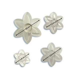 8 petal Daisy Flower Fondant Cutters Set | Pack of 4 - Bakeyy.com - India - 8 petal Daisy Flower Fondant Cutters Set | Pack of 4 - Default Title 215.00