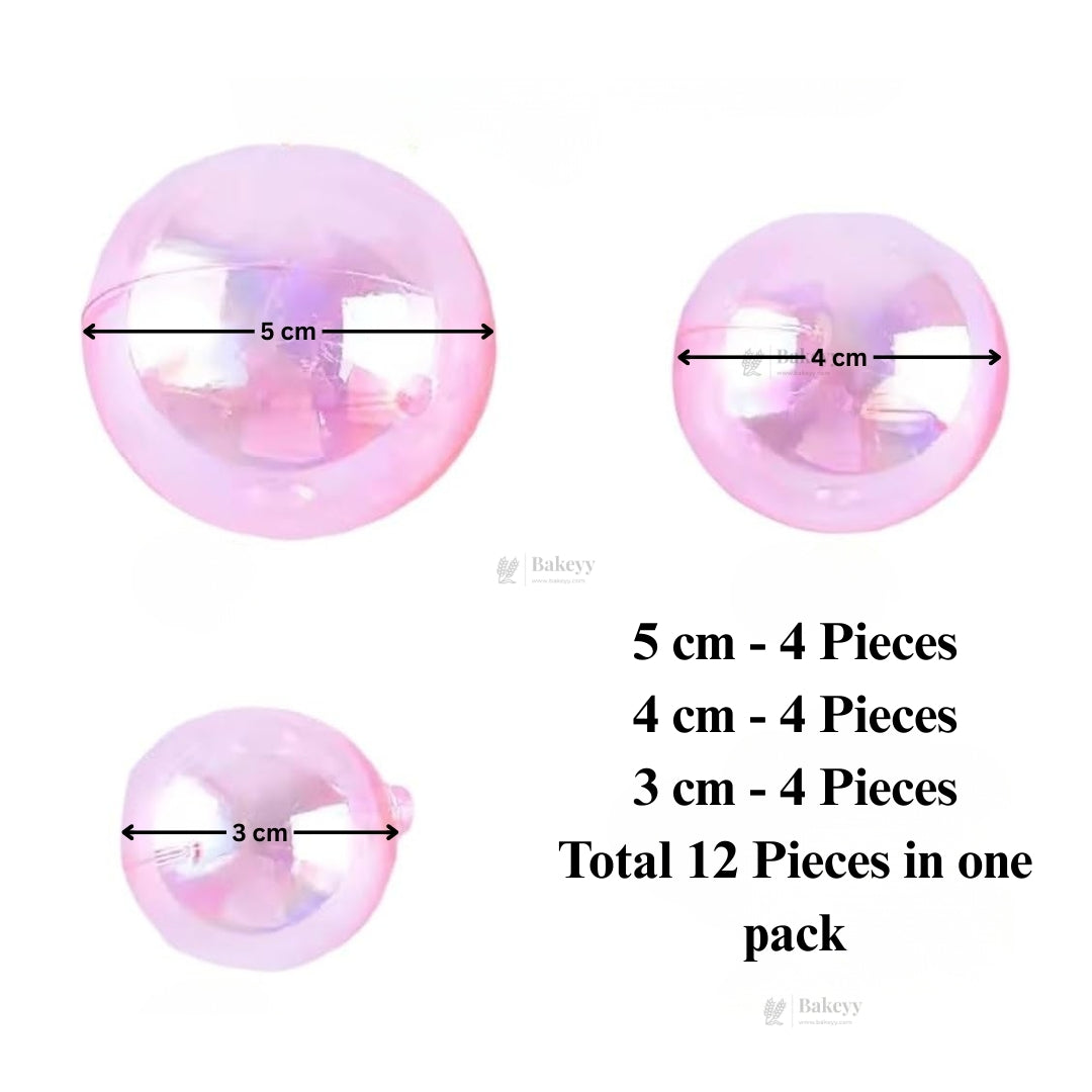 Decorative Transparent Faux Balls for Cake & Party Styling | Cake Décor | Pack of 12