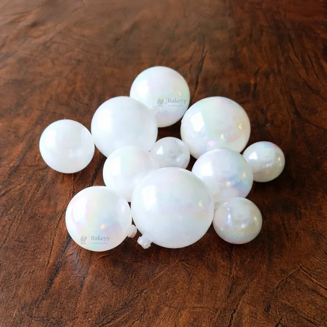 Decorative Transparent Faux Balls for Cake & Party Styling | Cake Décor | Pack of 12
