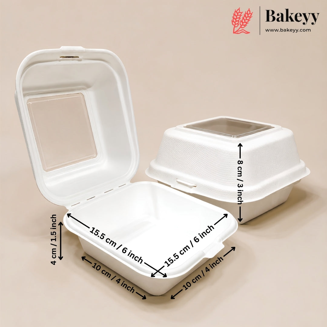Clear Window Plastic Bento Box | Pack of 50