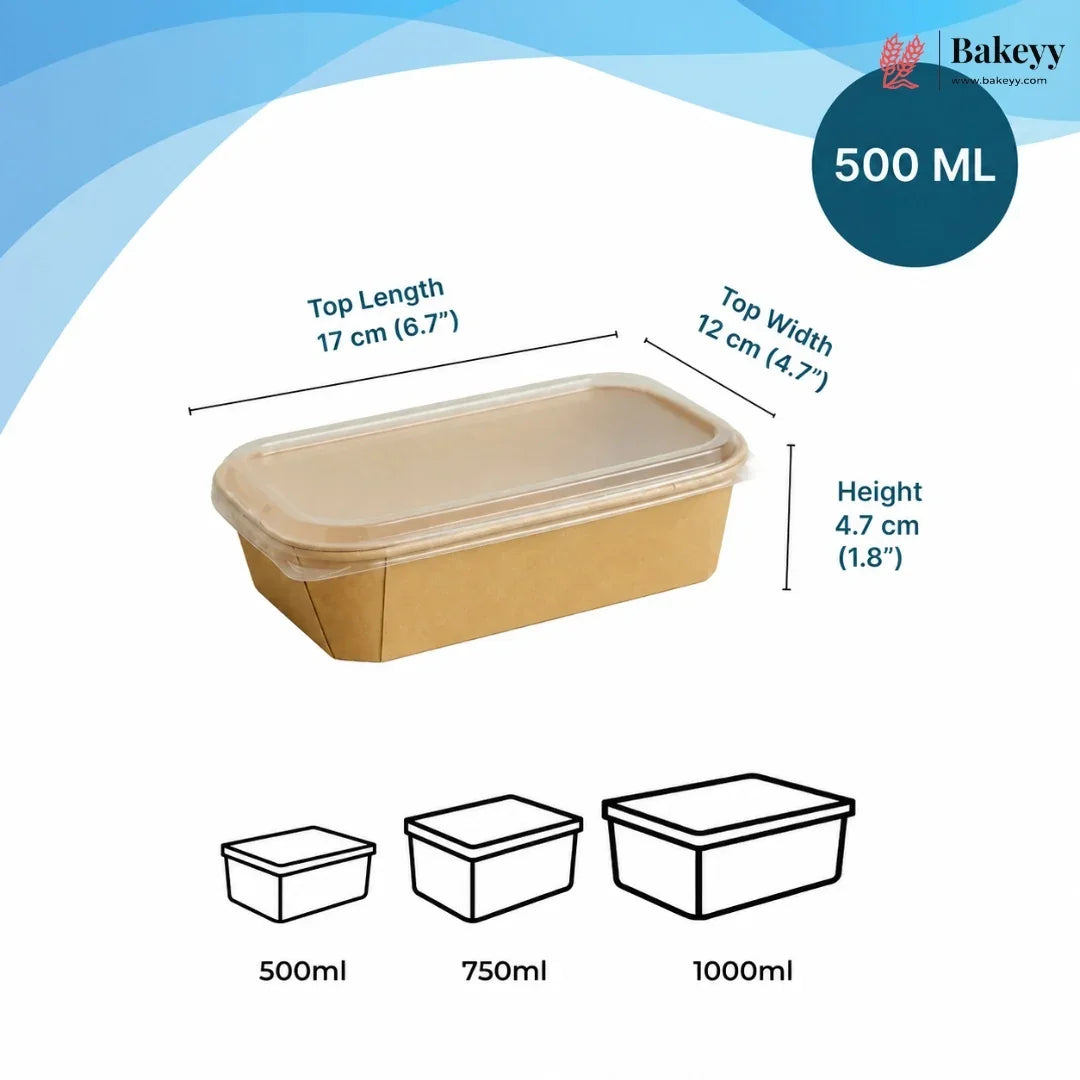 DisposableRoundKraftContainersforFoodWithLid_3 - Bakeyy.com IN