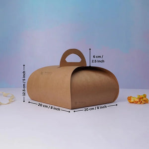 DomeCakeBoxwithHandleKraftColorPaper_1 - Bakeyy.com