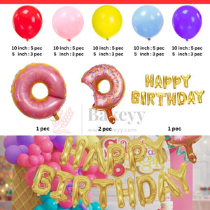 Donut_Theme_Happy_Birthday_Balloon_Decoration_Kit_Party_Decor_Pack_of_1_3 - Bakeyy.com