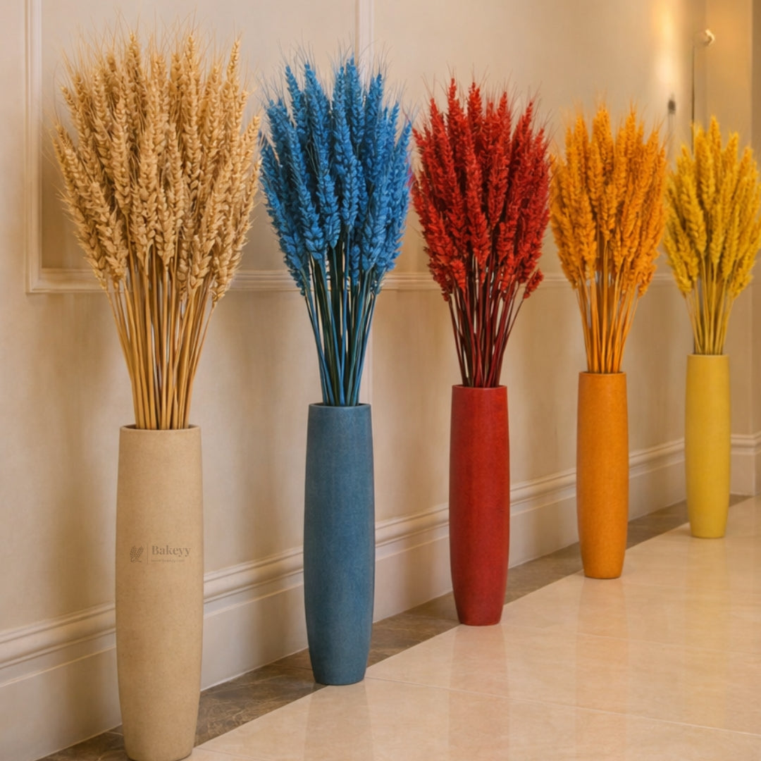 Dried Wheat Stems for Décor | Long Stem Natural Floral Accent | Decorative Bunch | Multiple Color Options | 45 - 55 Stems | 1 Bunch
