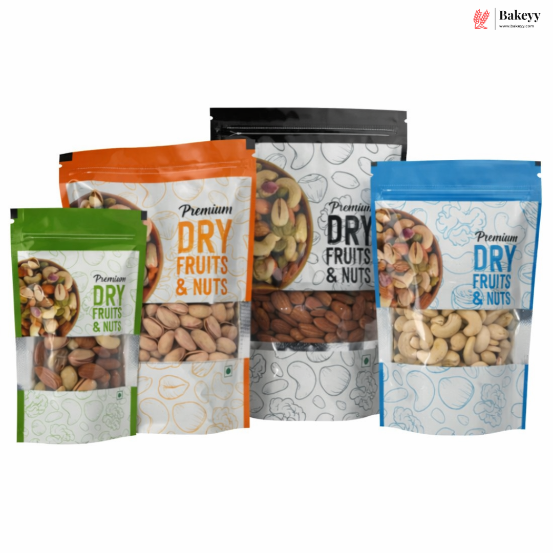 Dry Fruit Printed Pouch With Window