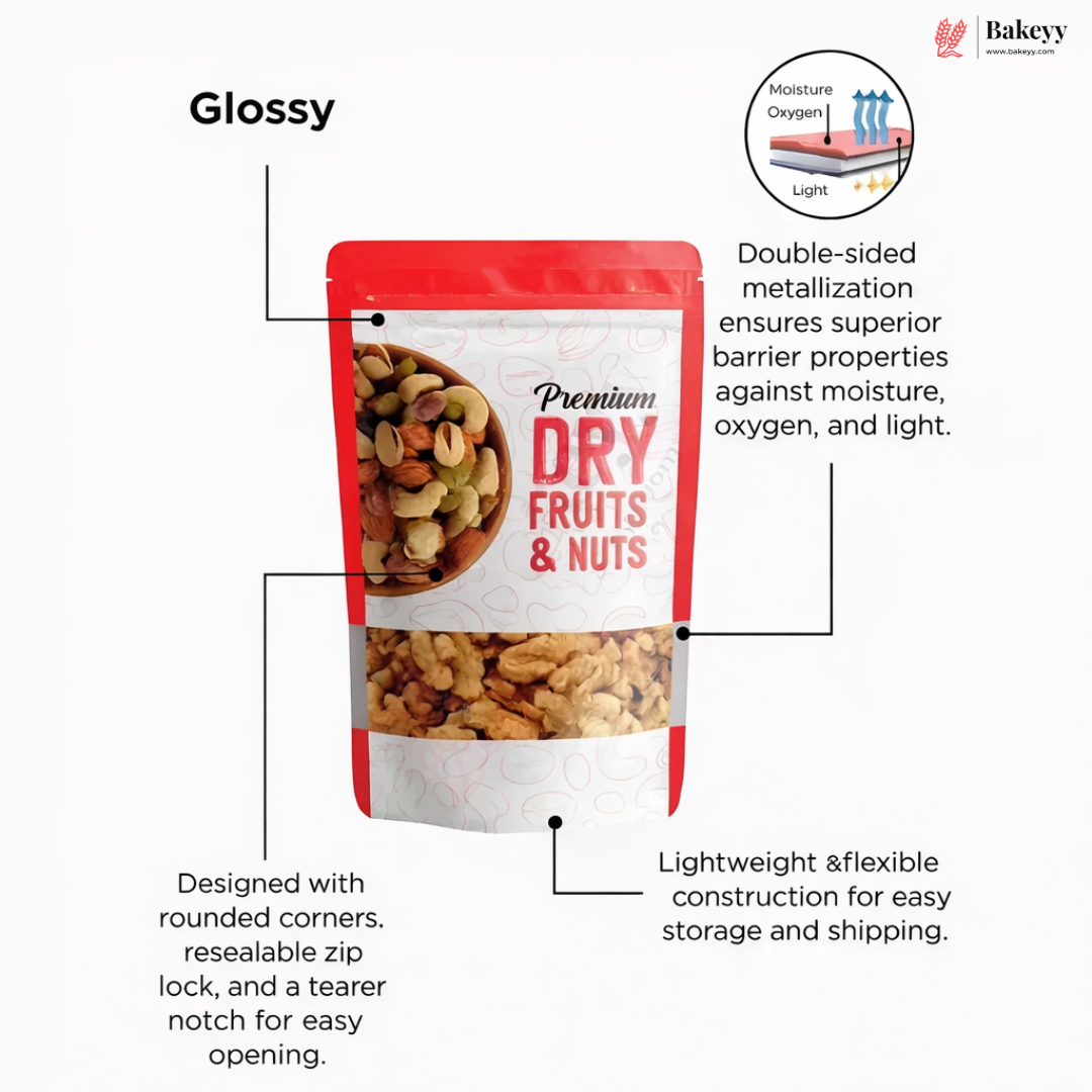 Dry Fruit Printed Pouch With Window 1