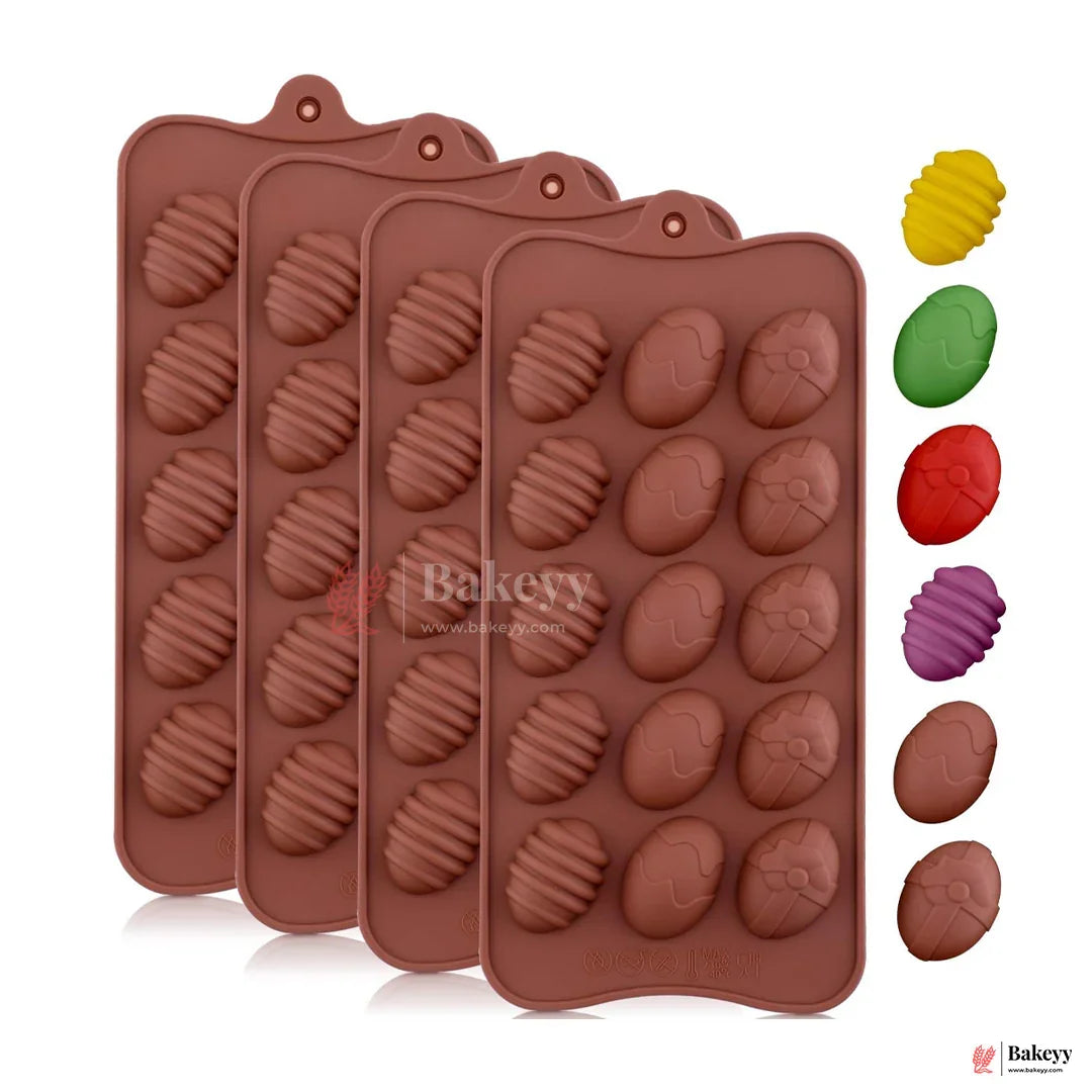 Silicone Easter Egg Chocolate Mould – 15 Cavity Decorative Tray| 1 Piece