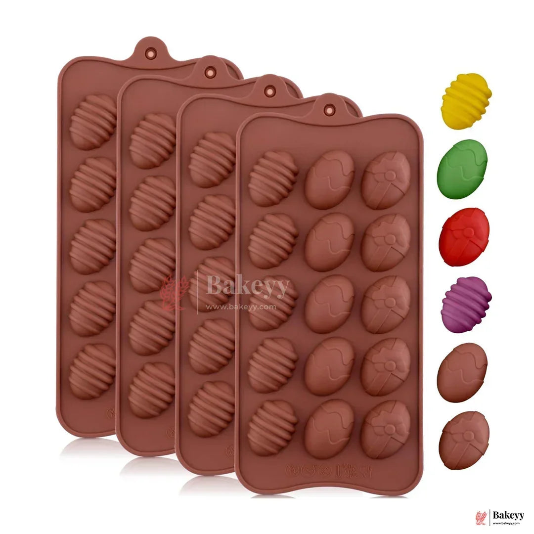 Silicone Easter Egg Chocolate Mould – 15 Cavity Decorative Tray| 1 Piece - Bakeyy.com - India - Silicone Easter Egg Chocolate Mould – 15 Cavity Decorative Tray| 1 Piece - Default Title