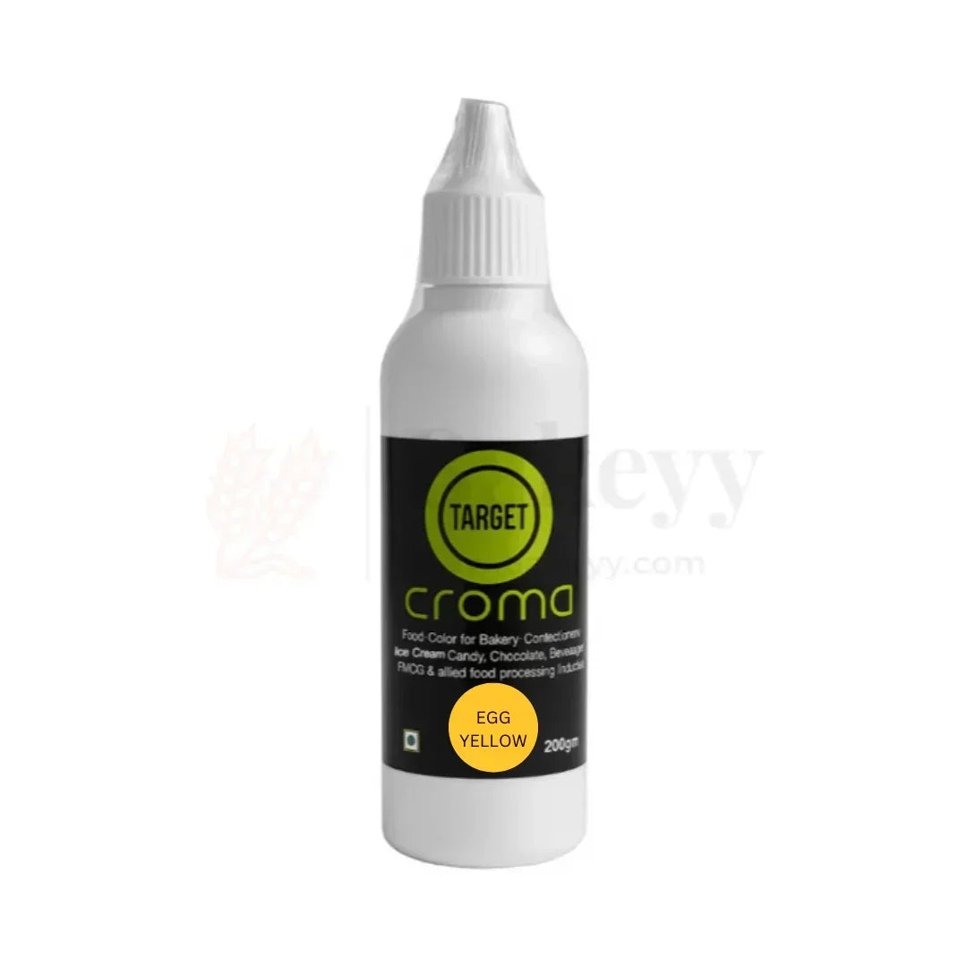 Target Croma Food Color – 200g Bottle for Bakery, Confectionery & Beverages - Bakeyy.com - India - Target Croma Food Color – 200g Bottle for Bakery, Confectionery & Beverages - Egg Yellow 225.00