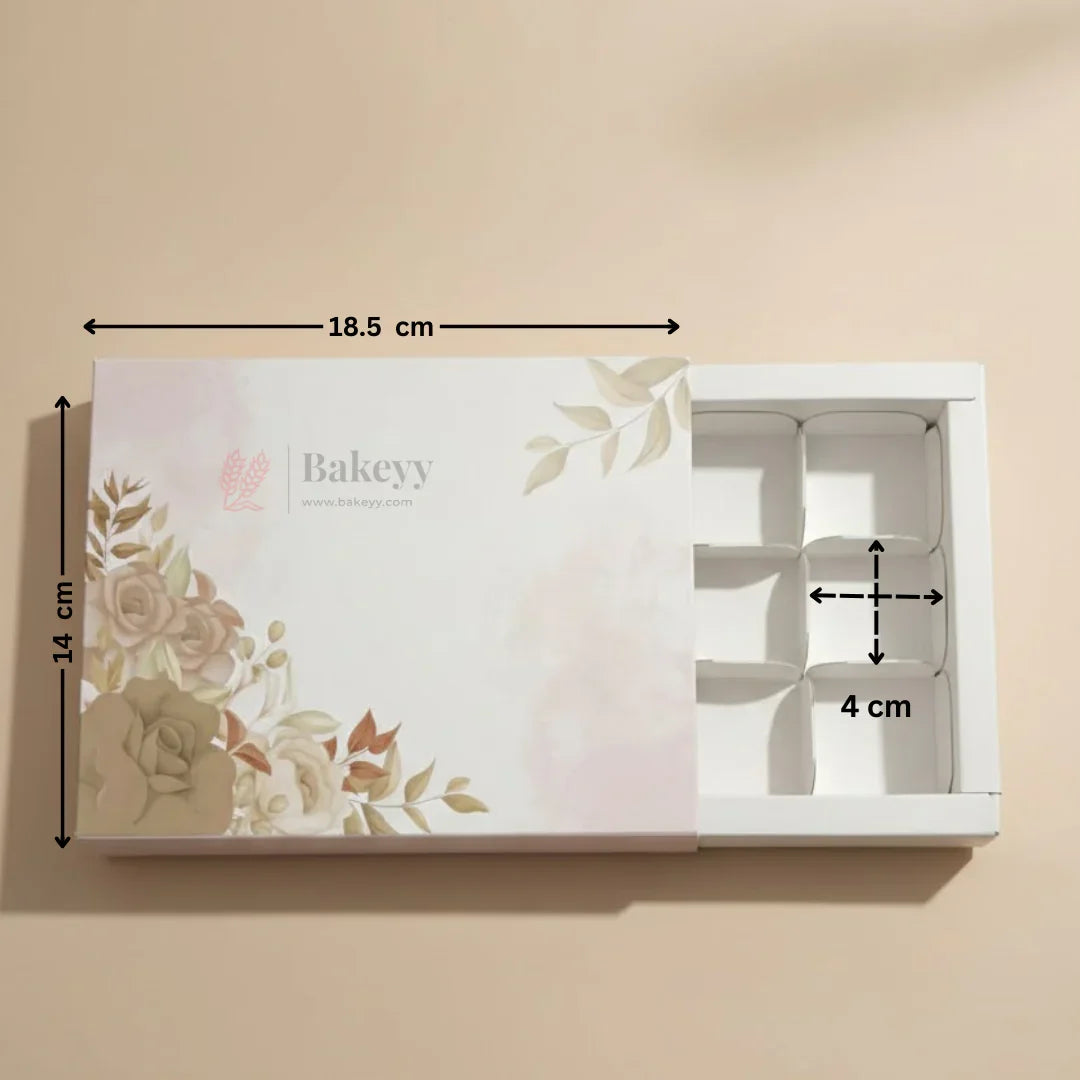 Elegant Floral Chocolate Gift Box with Inner Tray | Gift Box | Multipurpose Box | Pack of 10
