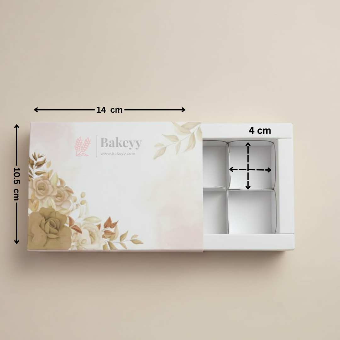 Elegant Floral Chocolate Gift Box with Inner Tray | Gift Box | Multipurpose Box | Pack of 10