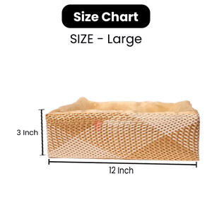 Hues Elegant Beige Pearl Net Square Hamper | Luxurious Gifting Basket - Bakeyy.com - India - Hues Elegant Beige Pearl Net Square Hamper | Luxurious Gifting Basket - Small-8 Inch
