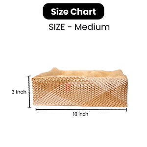 Hues Elegant Beige Pearl Net Square Hamper | Luxurious Gifting Basket - Bakeyy.com - India - Hues Elegant Beige Pearl Net Square Hamper | Luxurious Gifting Basket - Small-8 Inch