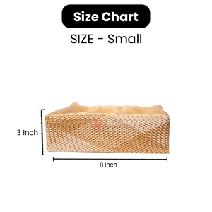 Hues Elegant Beige Pearl Net Square Hamper | Luxurious Gifting Basket - Bakeyy.com - India - Hues Elegant Beige Pearl Net Square Hamper | Luxurious Gifting Basket - Small-8 Inch