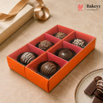 Elegant Chocolate & Sweet Gift Box with Transparent Lid & 6-Compartment | Pack of 10