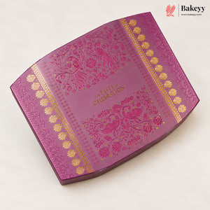 Oval Sweet & Dry Fruit Gift Box with Golden Cavity | 4 Designs | Pack of 1