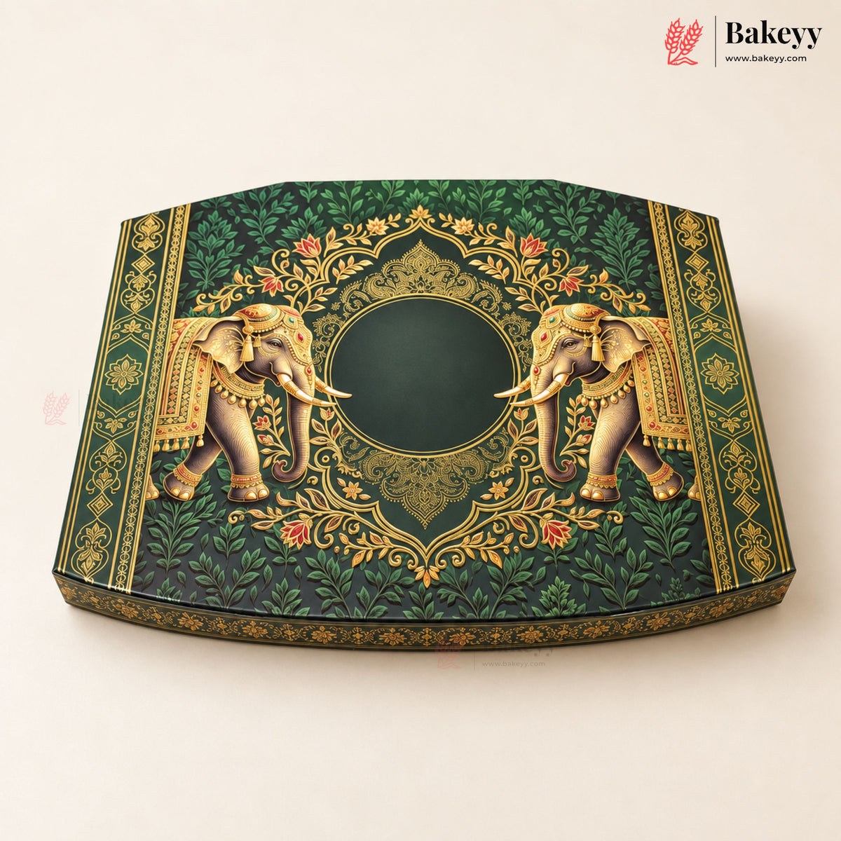 Oval Sweet & Dry Fruit Gift Box with Golden Cavity | 4 Designs | Pack of 1