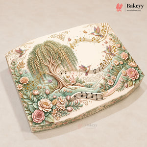 Oval Sweet & Dry Fruit Gift Box with Golden Cavity | 4 Designs | Pack of 1