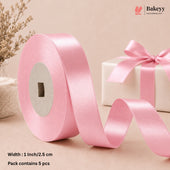 Premium Satin Ribbon Roll For Gift Wrapping | 2 Sizes Available | Multiple Colors | 18M Length