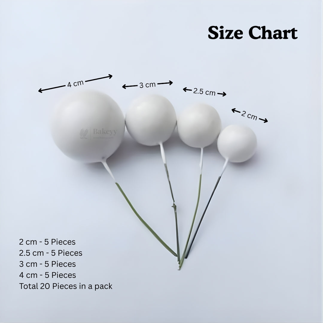 Decorative Faux Balls Cake Topper | Cake Decor | Craft & Décor Fillers | Mixed Sizes