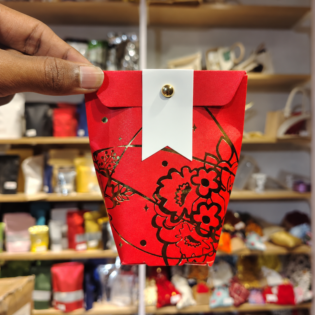 Tall Button Closure Favor Box – 12 x 5.5 x 5 cm | Festive & Diwali Gift Packaging| Pack of 10