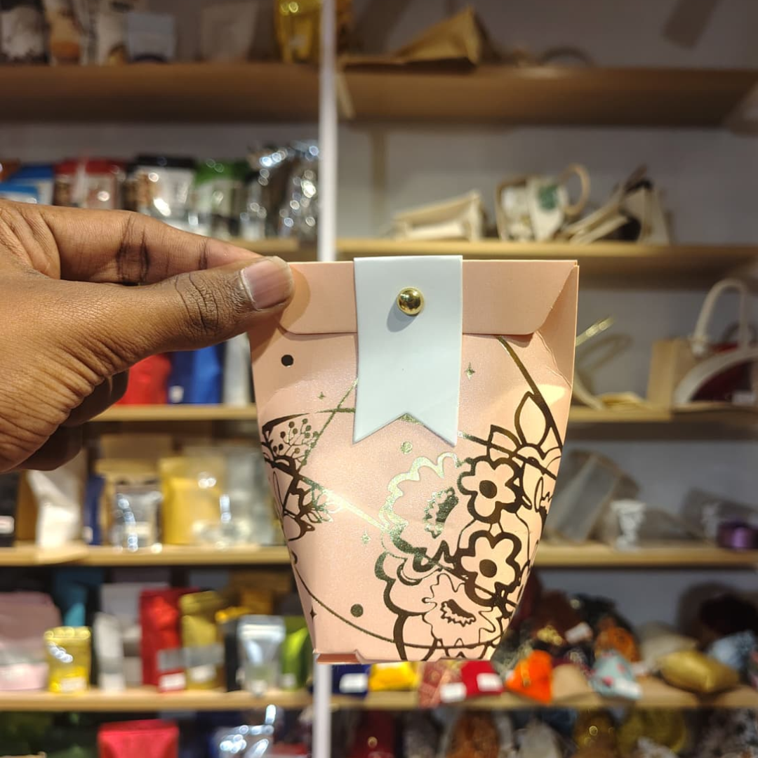 Tall Button Closure Favor Box – 12 x 5.5 x 5 cm | Festive & Diwali Gift Packaging| Pack of 10