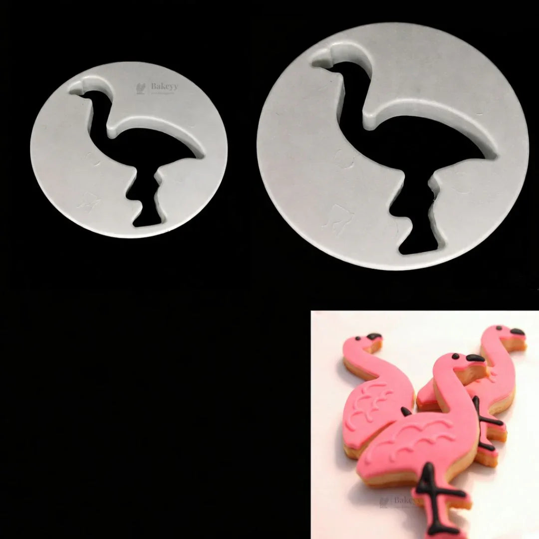 Flamingo Round Frame Cookie Cutter | 8 Piece | Pack of 1
