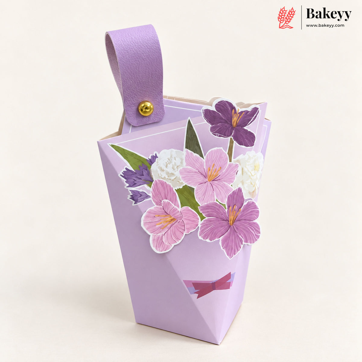 Floral Bouquet Goodie Box with Handle | Pack of 10
