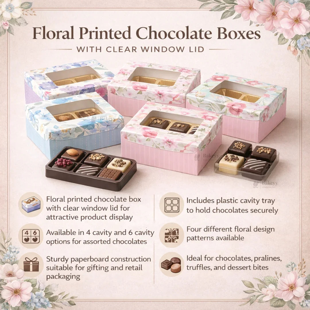 FloralChocolateBoxwithWindow_5 - Bakeyy.com
