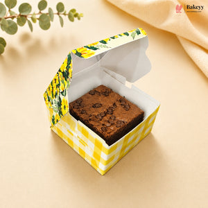 Floral Window Brownie Box for Single Brownie | Pack of 50