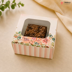 Floral Window Brownie Box for Single Brownie | Pack of 50