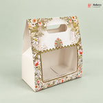 Bloom Printed Window Gift Box with Handle | Pack of 10