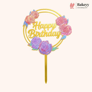 Floral_Happy_Birthday_Cake_Topper_Gold_Finish_Assorted_Birthday_Cake_Decoration_Pack_of_50_10 - Bakeyy.com IN