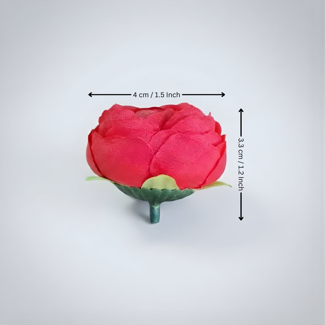 Mini Button Rose Artificial Flowers | Small Craft Flowers | Multi-Color Options | Pack of 50