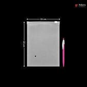 Frosted Zip Pouch with Slider Seal | Transparent Zipper Pouch | Multiple Sizes Availale | Pack of 50