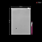 Frosted Zip Pouch with Slider Seal | Transparent Zipper Pouch | Multiple Sizes Availale | Pack of 50
