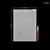 Frosted Zip Pouch with Slider Seal | Transparent Zipper Pouch | Multiple Sizes Availale | Pack of 50
