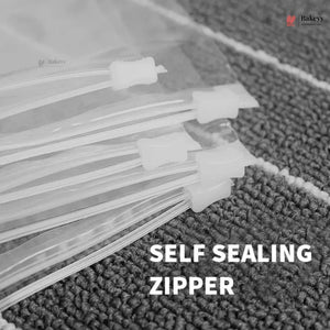 Frosted Zip Pouch with Slider Seal | Transparent Zipper Pouch | Multiple Sizes Availale | Pack of 50