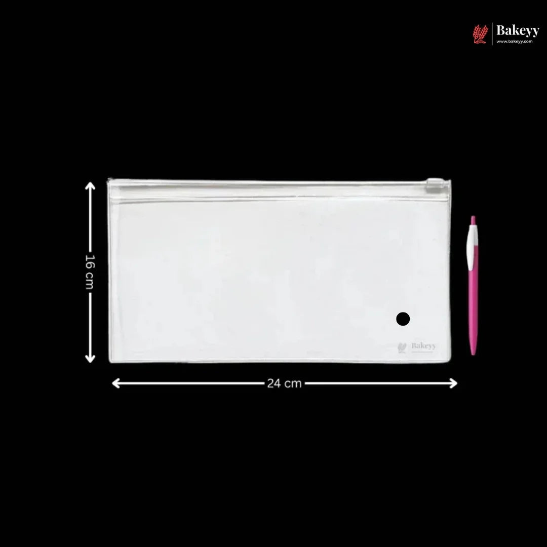 Frosted Zip Pouch with Slider Seal | Transparent Zipper Pouch | Multiple Sizes Availale | Pack of 50
