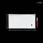 Frosted Zip Pouch with Slider Seal | Transparent Zipper Pouch | Multiple Sizes Availale | Pack of 50