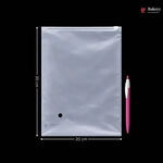 Frosted Zip Pouch with Slider Seal | Transparent Zipper Pouch | Multiple Sizes Availale | Pack of 50