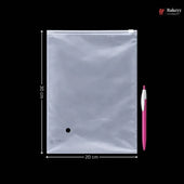 Frosted Zip Pouch with Slider Seal | Transparent Zipper Pouch | Multiple Sizes Availale | Pack of 50