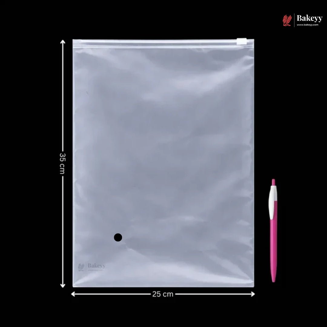 Frosted Zip Pouch with Slider Seal | Transparent Zipper Pouch | Multiple Sizes Availale | Pack of 50