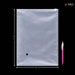 Frosted Zip Pouch with Slider Seal | Transparent Zipper Pouch | Multiple Sizes Availale | Pack of 50