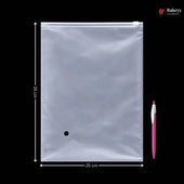 Frosted Zip Pouch with Slider Seal | Transparent Zipper Pouch | Multiple Sizes Availale | Pack of 50