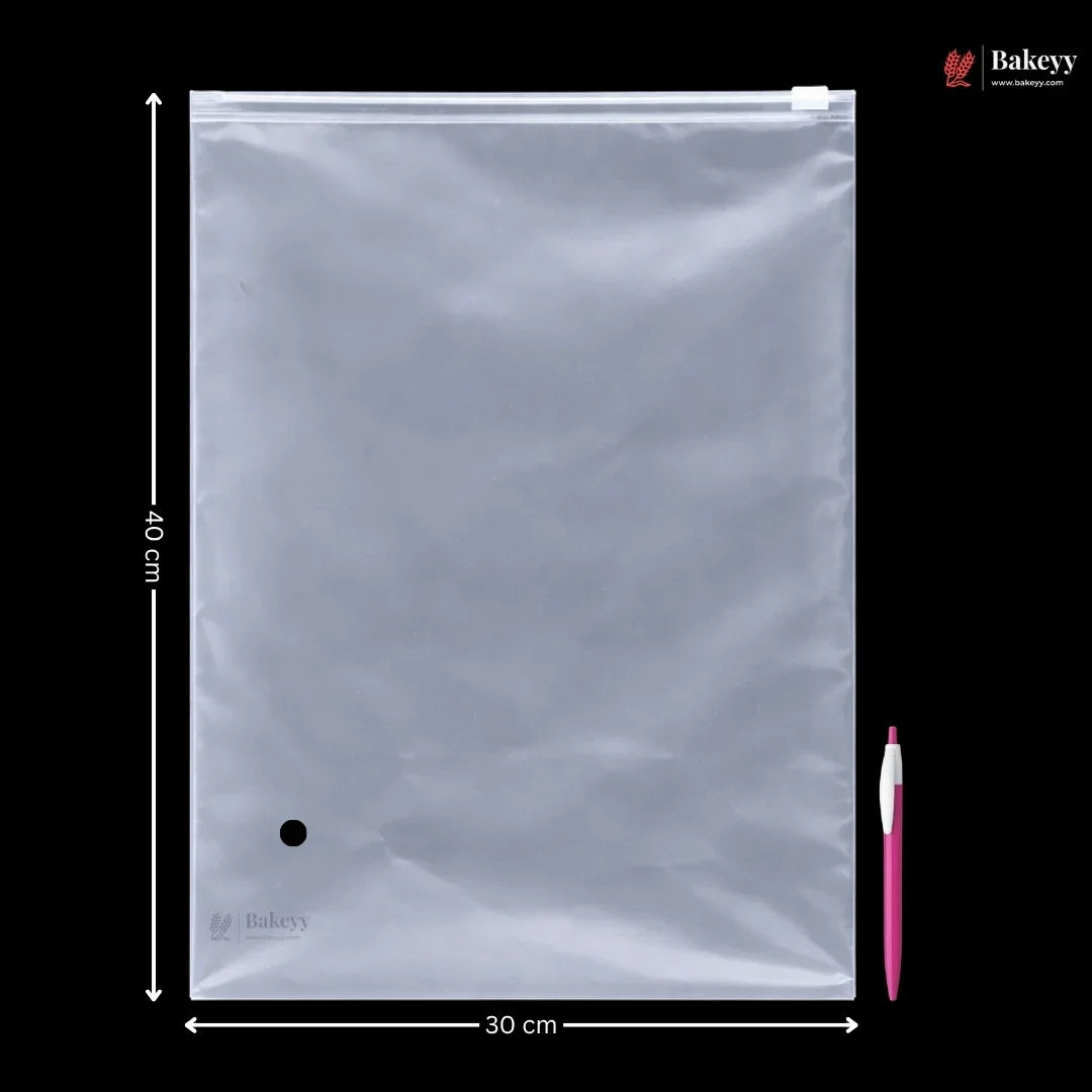 Frosted Zip Pouch with Slider Seal | Transparent Zipper Pouch | Multiple Sizes Availale | Pack of 50
