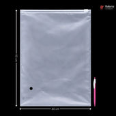 Frosted Zip Pouch with Slider Seal | Transparent Zipper Pouch | Multiple Sizes Availale | Pack of 50