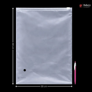 Frosted Zip Pouch with Slider Seal | Transparent Zipper Pouch | Multiple Sizes Availale | Pack of 50