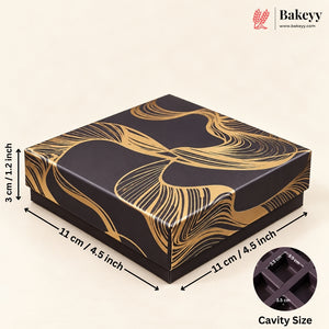 Printed Chocolate Box with Cavity Insert | 2 Designs | Pack of 1