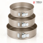 Premium Springform Cake Pan Set - 3 Pieces (Non-Stick, Leak-Proof)